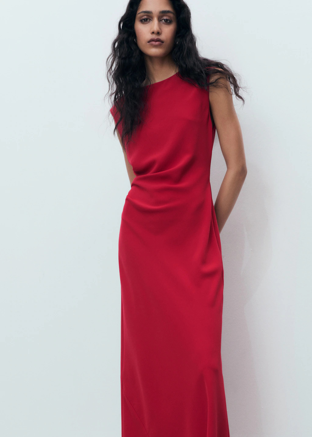 Ruched midi dress | Mango (US/MX/AU)