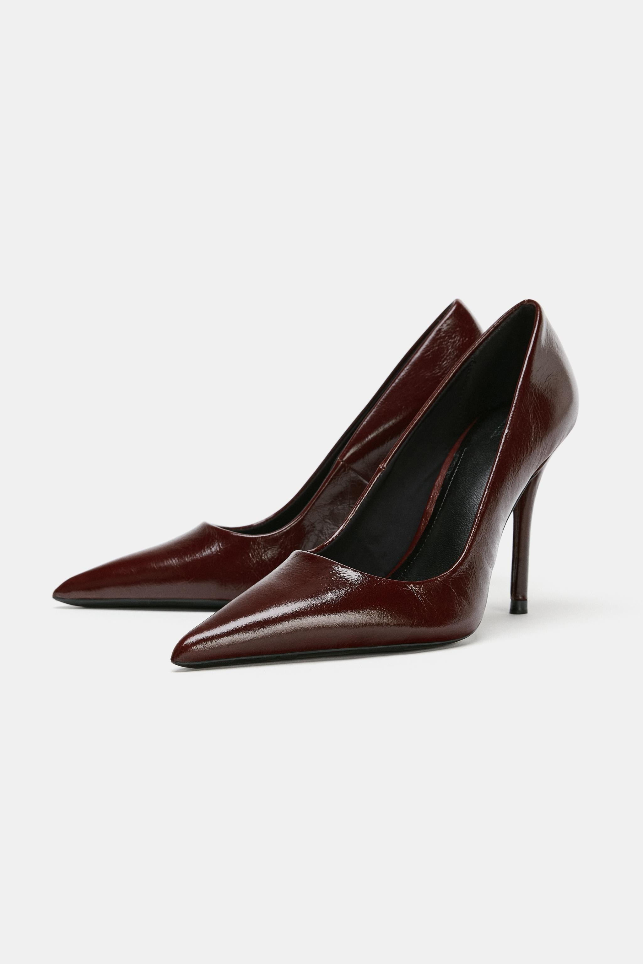 LEATHER HIGH-HEEL SHOES | Zara UK