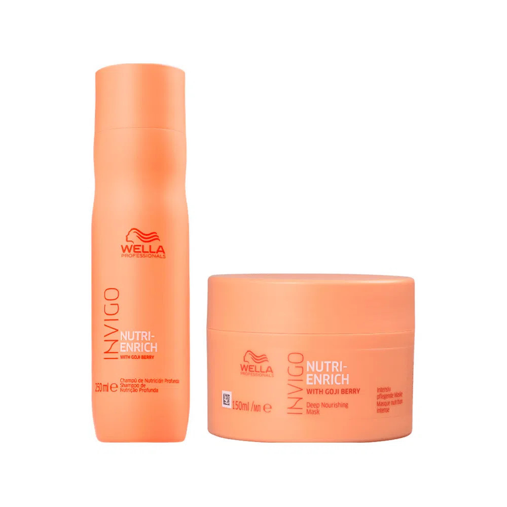 Kit Wella Professionals Invigo Nutri Enrich - Shampoo 250 ml + Máscara 150 ml | Amobeleza (BR)