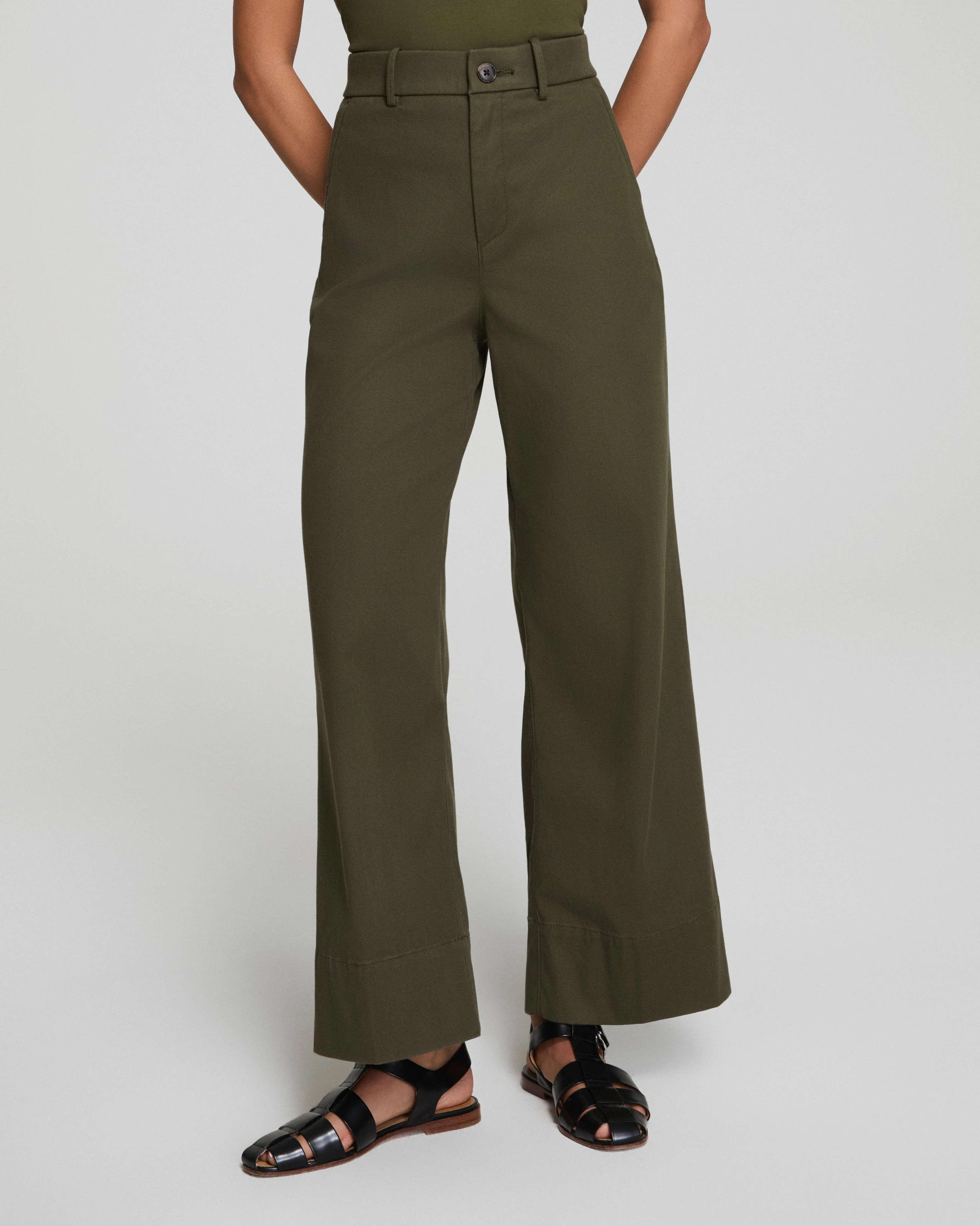 SPANXsupersmooth™ Stretch Twill Cropped Wide Leg Pant | Spanx