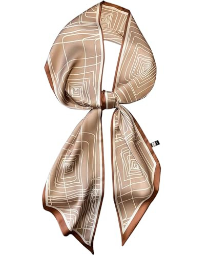 kcctoo 59" Mulberry Silk Like Head Scarf Women's Fashion Square Neck Satin Scarfs for Bag Hair Scarves Gift 59 * 5.9” | Amazon (US)