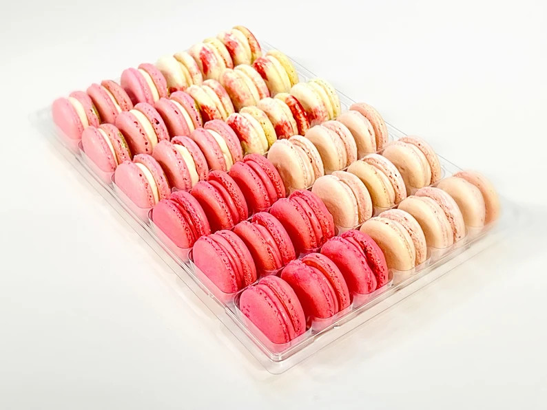 Pink Vibe: A Flavorful Quartet of French Macarons in One Set 36 Pack - Etsy | Etsy (US)