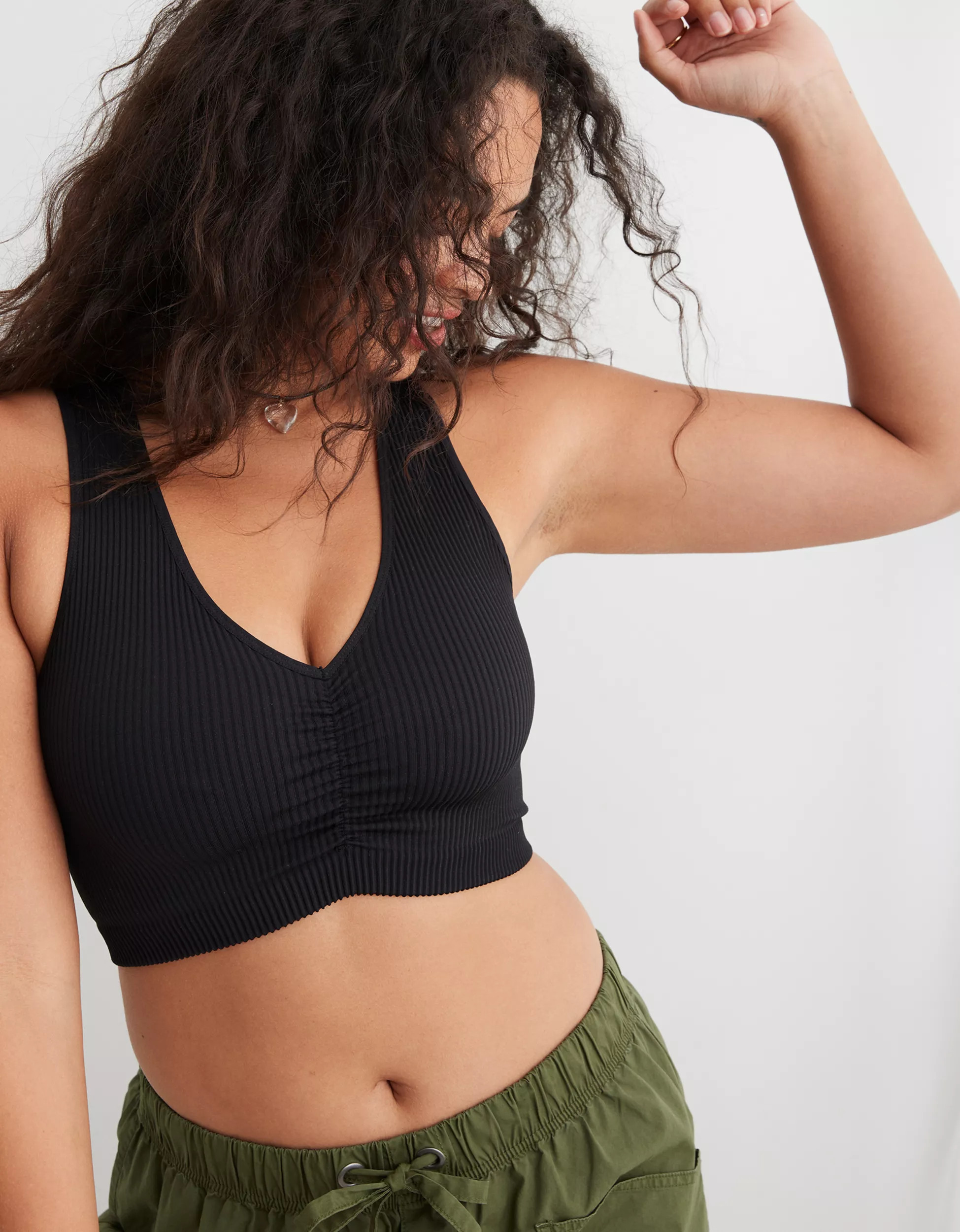 Superchill Seamless Ruched Bra Top | Aerie
