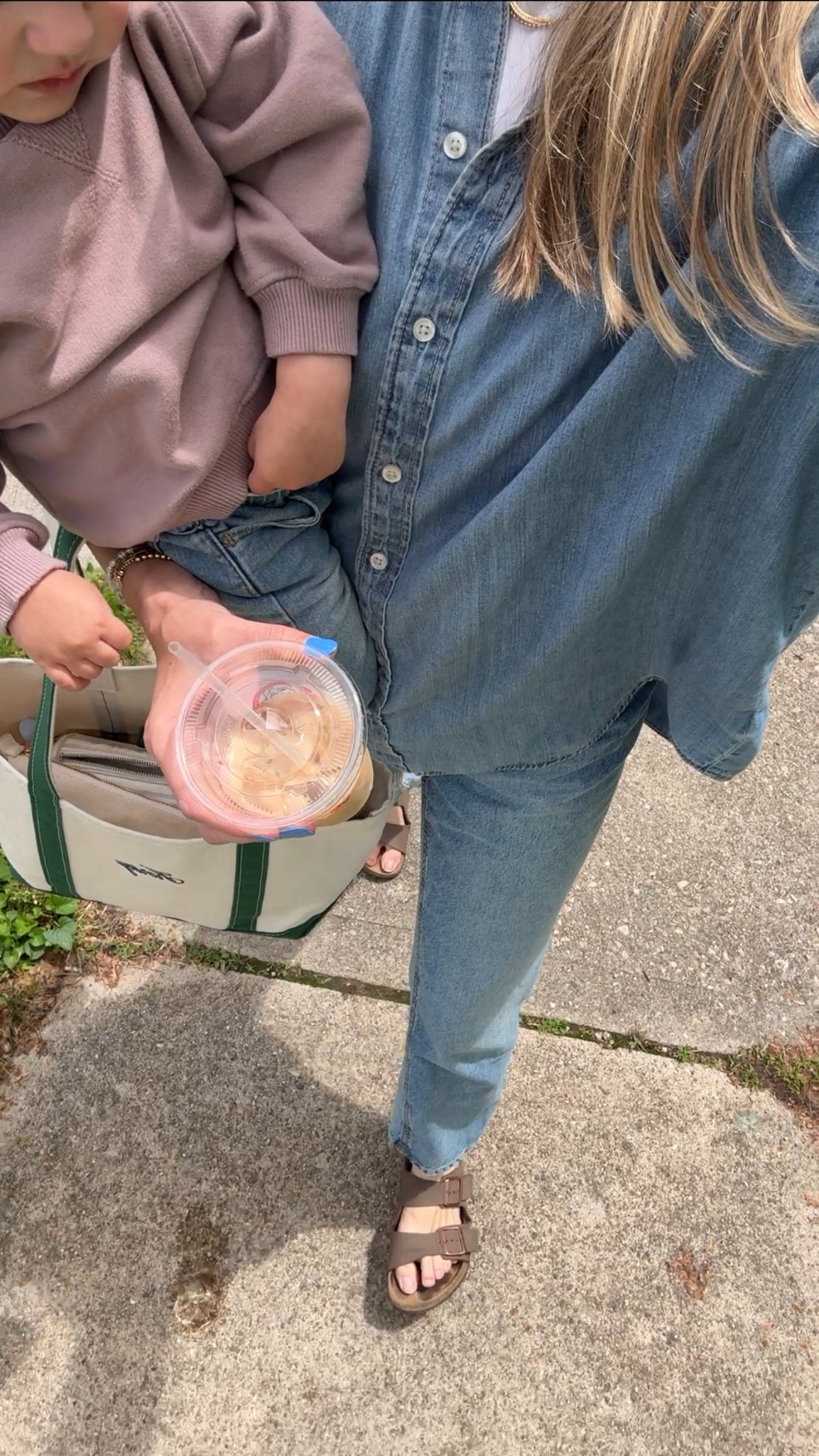 Denim on denim spring mom outfit — 

My favorite denim button down is this Gap big shirt! My wash is a few years old but linked the current versions. 

Jeans are old Target! Linked similar. 

Already obsessed with my medium LL Bean boat and tote as my new mom bag/diaper bag alternative.

#LTKSeasonal #LTKStyleTip #LTKFindsUnder50