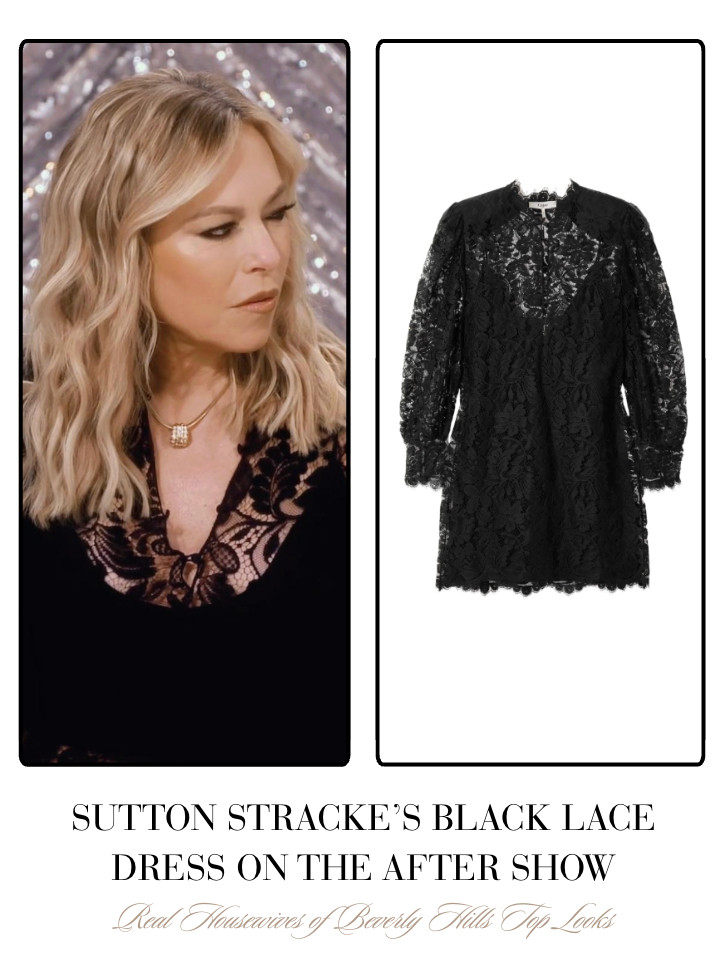 Sutton Stracke's Black Lace Dress on The After Show 

 