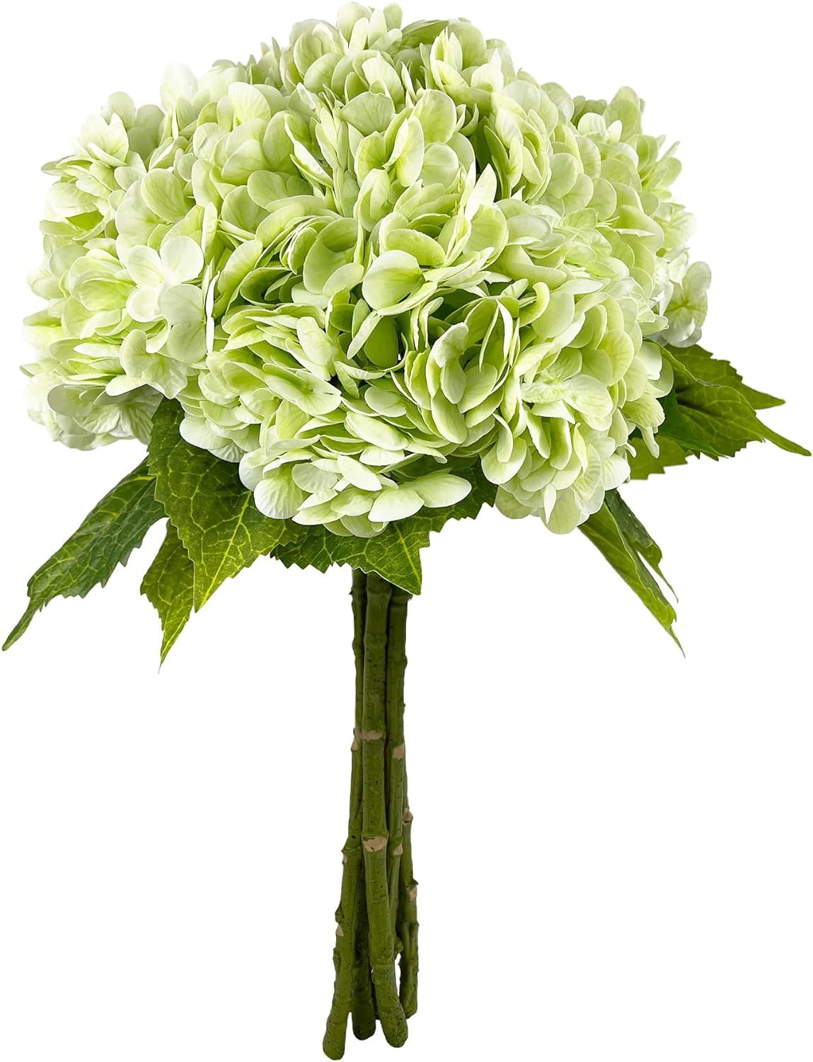 21In Light Green Artificial Hydrangea Flowers 5 Pcs Fake Hydrangea Silk Flowers for Wedding Cente... | Amazon (US)