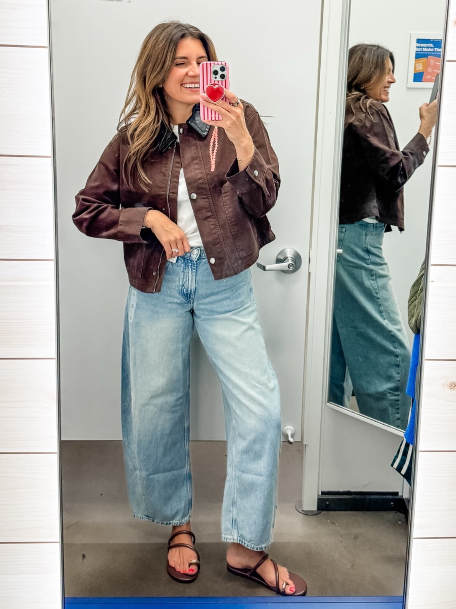 Top selling barn jacket is 50% off + an additional 10% off! I’m 5’7” in a size small jacket, 4 barrel jeans.

#LTKOver40 #LTKTall #LTKSaleAlert