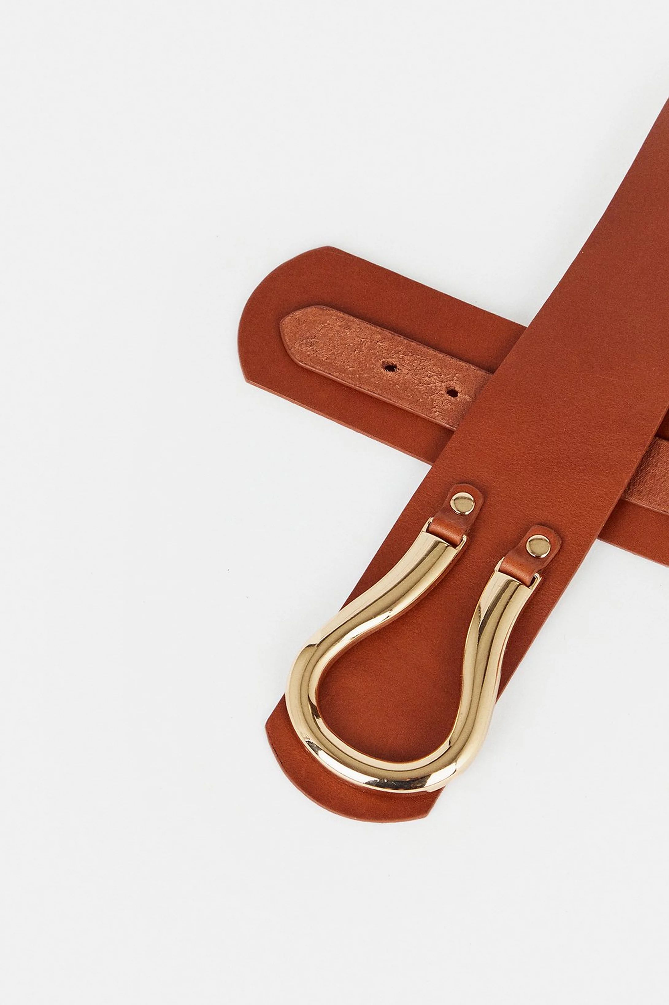 Leather Hardware Detail Waist Belt | Karen Millen US