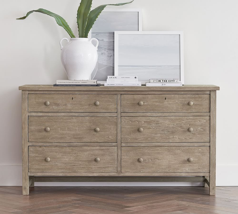 Farmhouse 6-Drawer Wide Dresser | Pottery Barn (US)