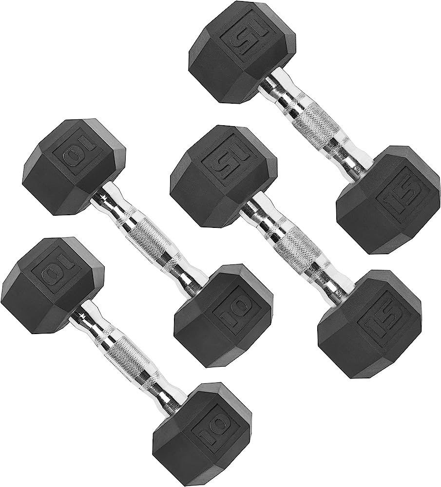 CAP 50 lbs Coated Dumbbell Set | Amazon (US)