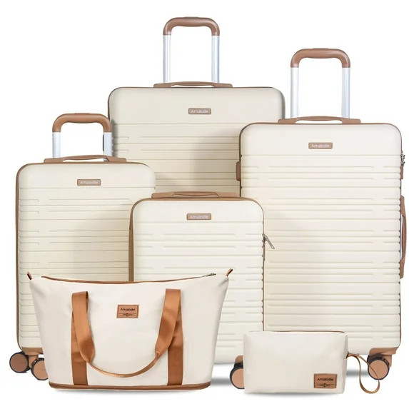 Hardside Luggage Sets 6 Piece, Hardshell Suitcase with TSA Lock Spinner Wheel and Travel Duffle B... | Walmart (US)