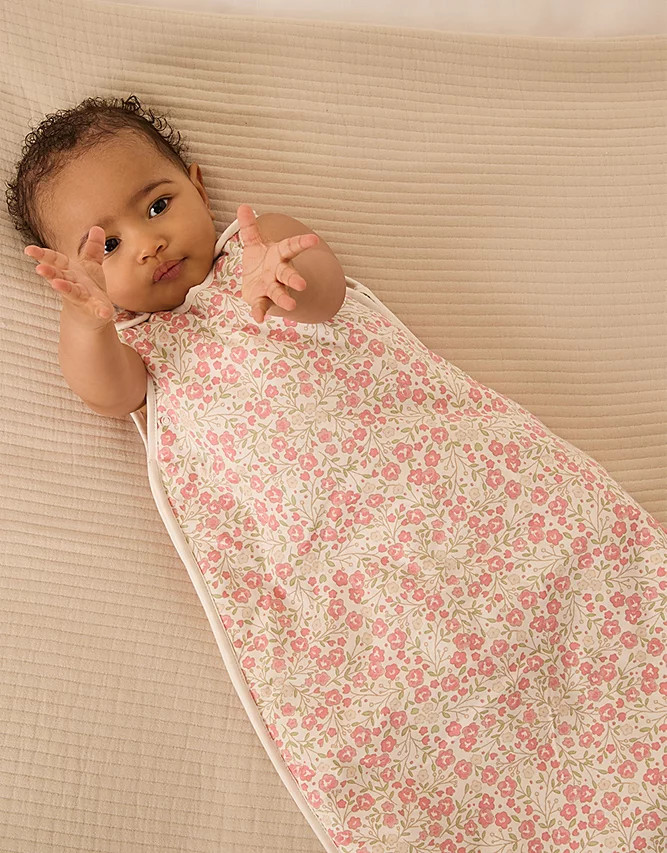 Organic Cotton Reya Floral Sleeping Bag – 1 Tog | The White Company UK & ROW