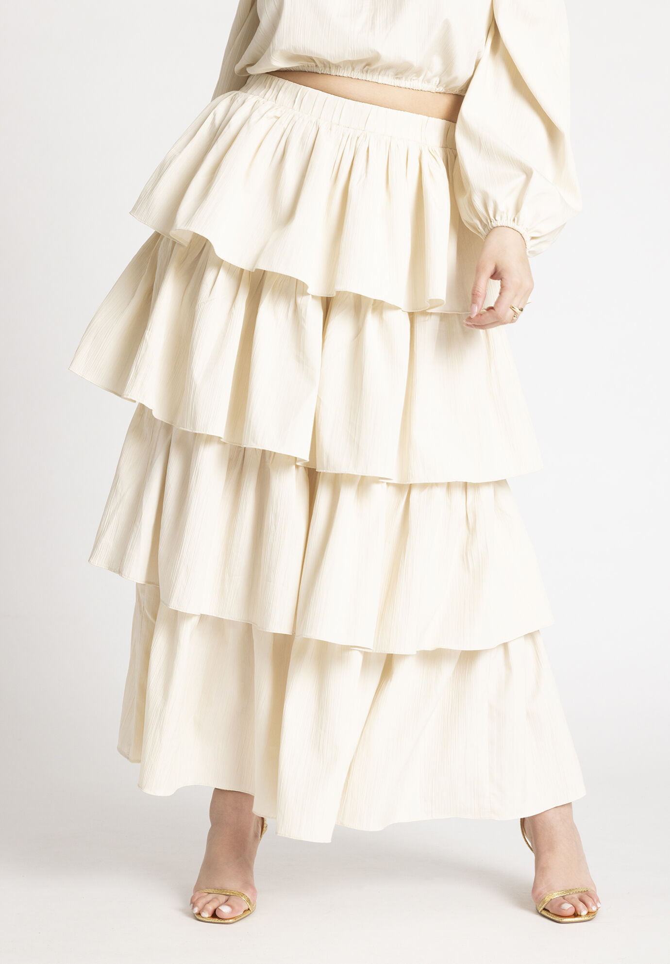 Flouncy Tiered Skirt | Eloquii