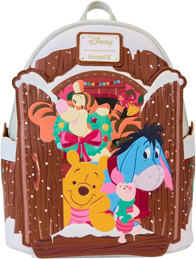 Loungefly Disney Winnie The Pooh Holiday Scene Pooh and Friends Mini Backpack | Amazon (US)