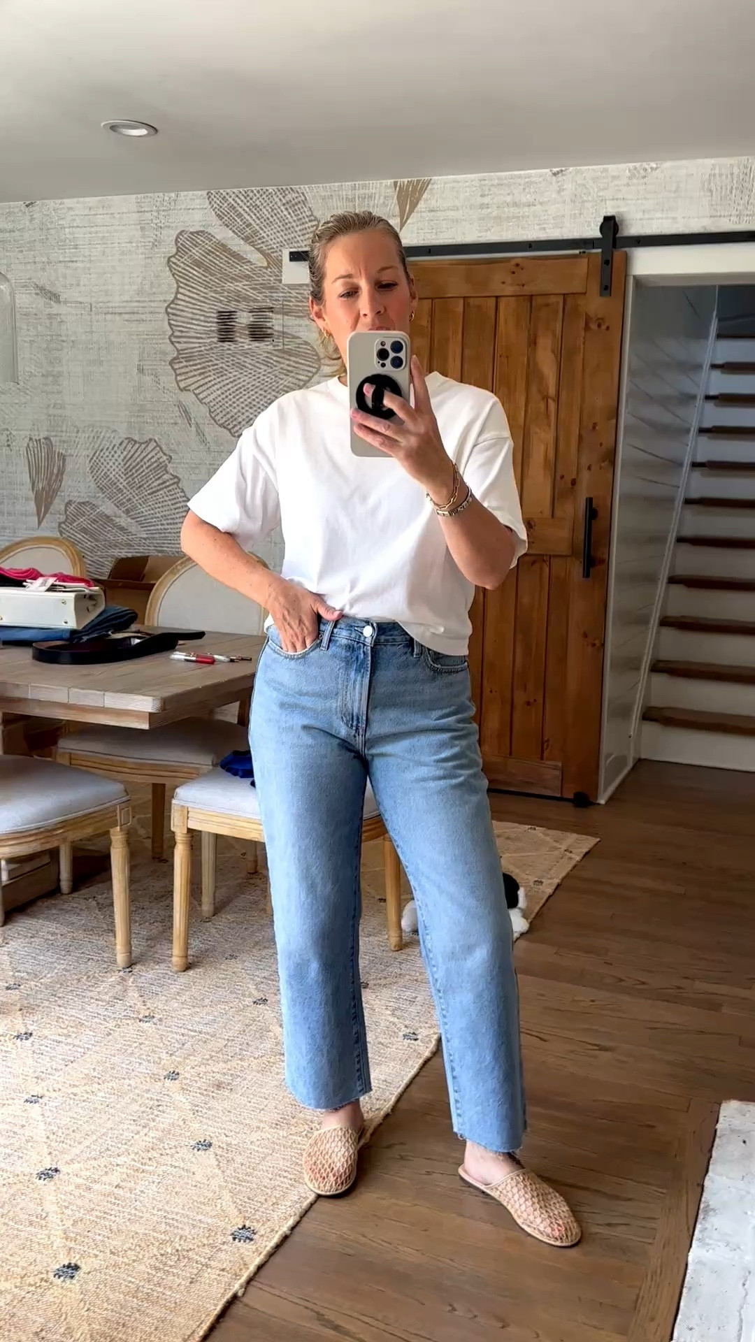 Hair did day!!!
Medium tee and 29r jeans. Peep my new favorite shoes 😍

#LTKootd #LTKdayinmylife #LTKPetite