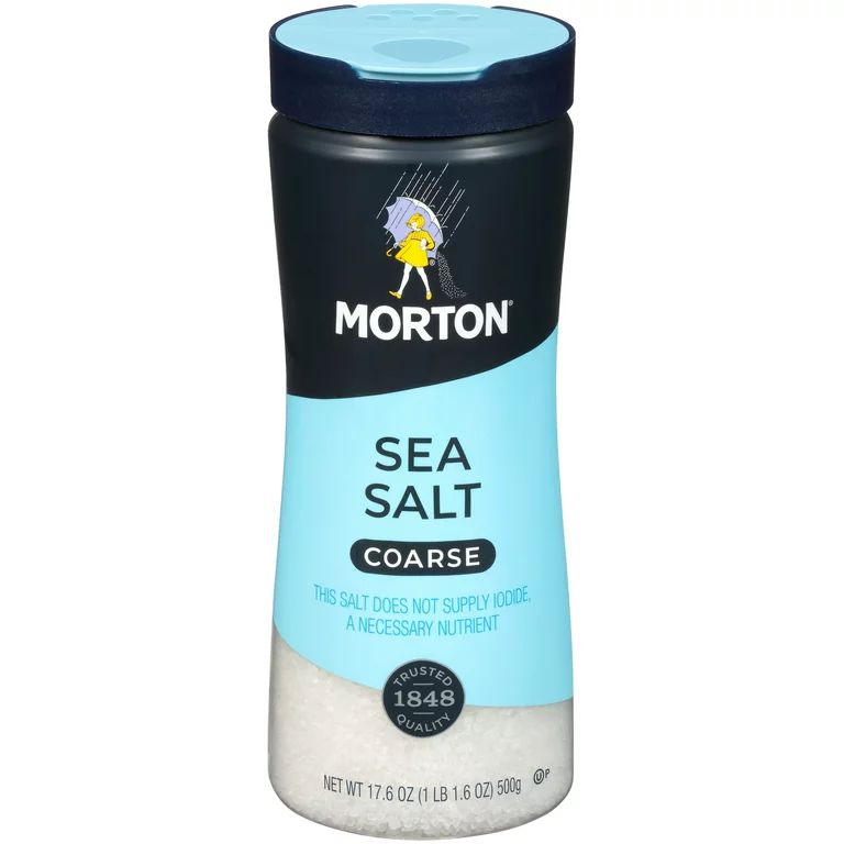 Morton Salt Coarse Sea Salt - for Rubs, Roasts, and Finishing, 17.6 oz Canister - Walmart.com | Walmart (US)