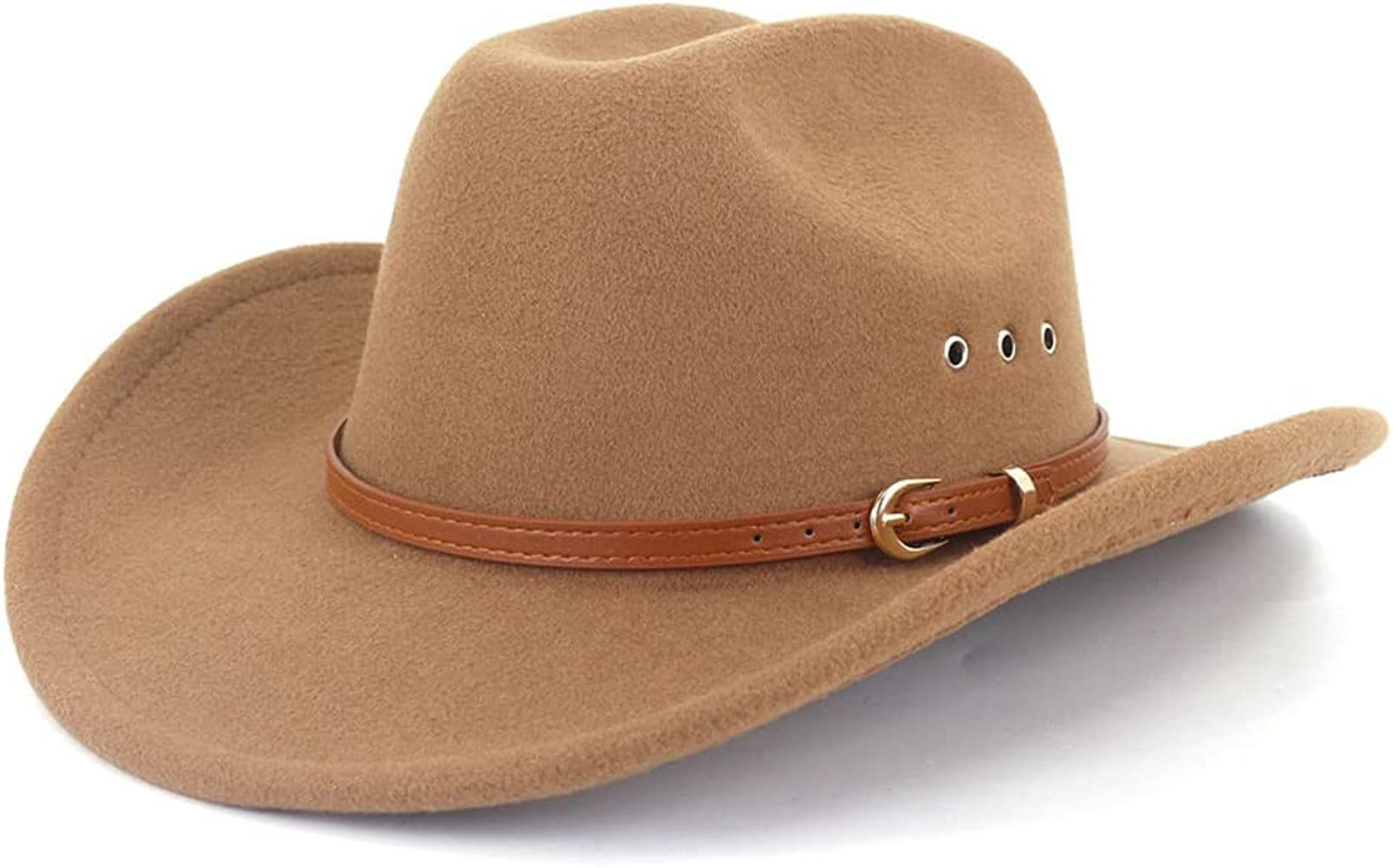 LIDHAY Cowboy Hat for Women and Men Felt Wide Brim Classic Outdoor Fedora Hats Western Cowboy Cow... | Amazon (US)
