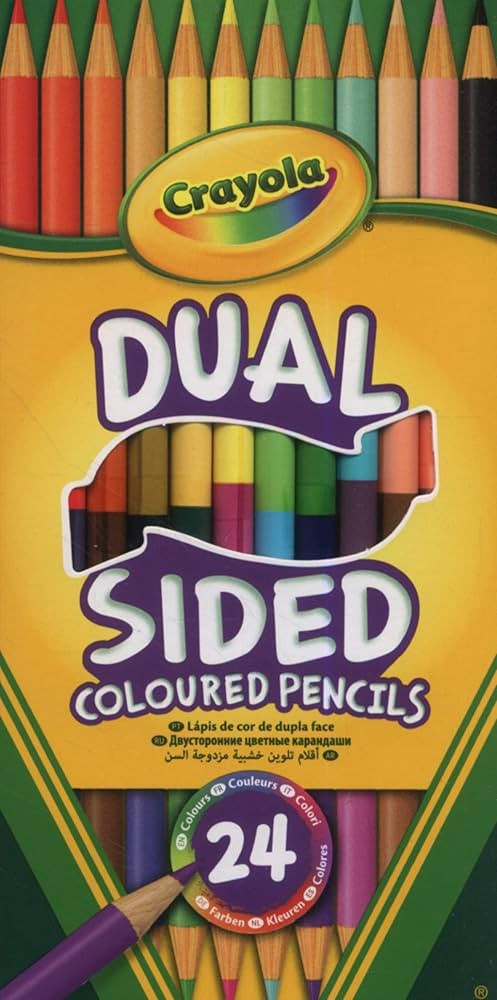 CRAYOLA Dual-Sided Colouring Pencils - Assorted Colours (Pack of 12), Half the Pencil, Twice the ... | Amazon (UK)