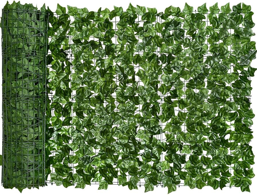 DearHouse 98.4x39.4in Artificial Ivy Privacy Fence Wall Screen, Artificial Hedges Fence and Faux ... | Amazon (US)