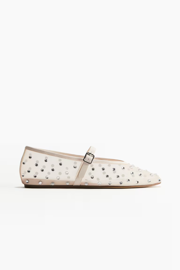 Rhinestone-embellished ballet pumps | H&M (UK, MY, IN, SG, PH, TW, HK)