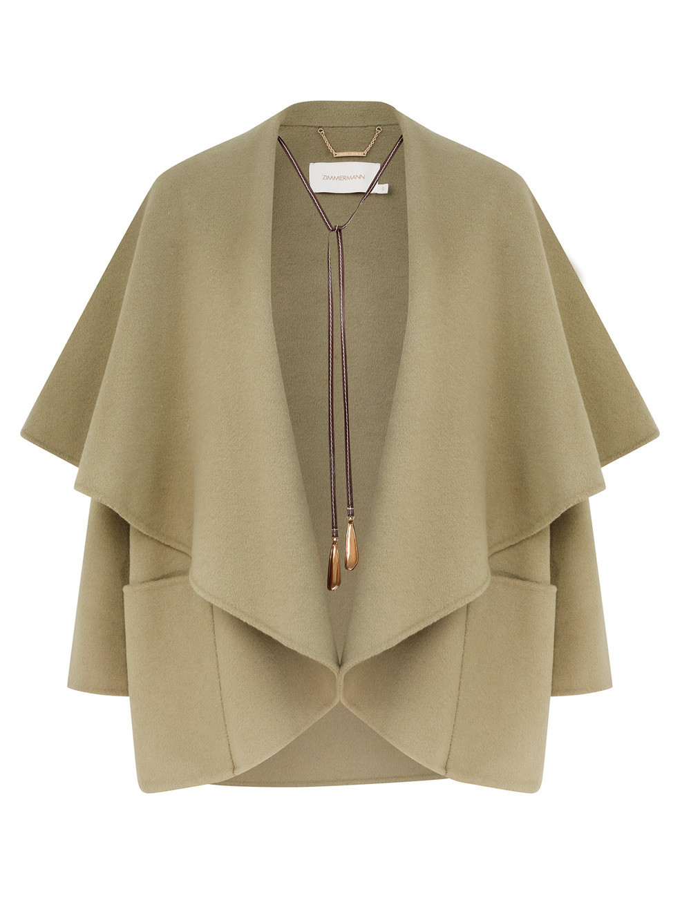 ZIMMERMANN Rebellion Tie Neck Cape Palm Size XS | ZIMMERMANN (US, CA, EU, MENA)