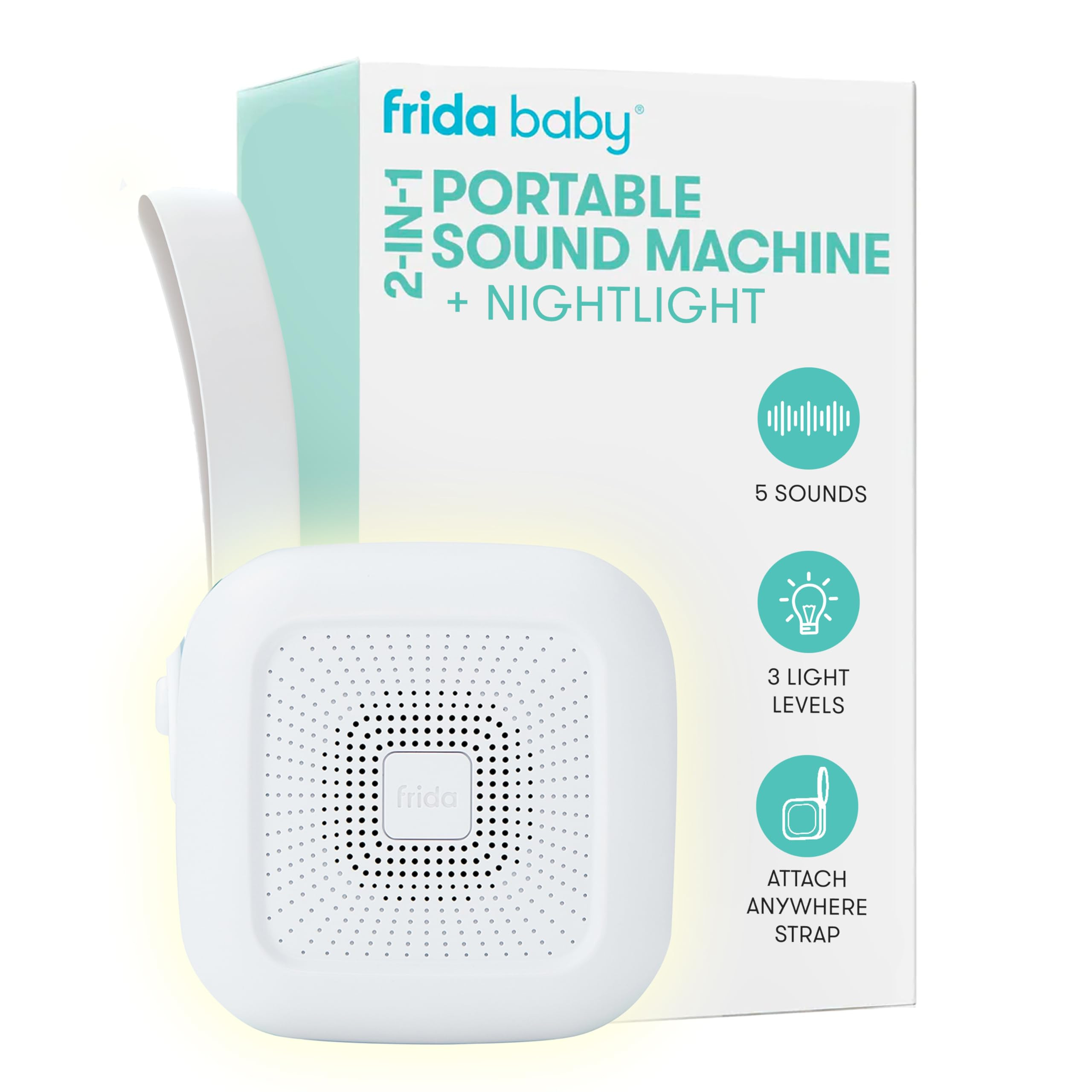 Frida Baby 2-in-1 Portable Sound Machine for Baby + Nightlight | White Noise Sound Machine for Ba... | Amazon (US)