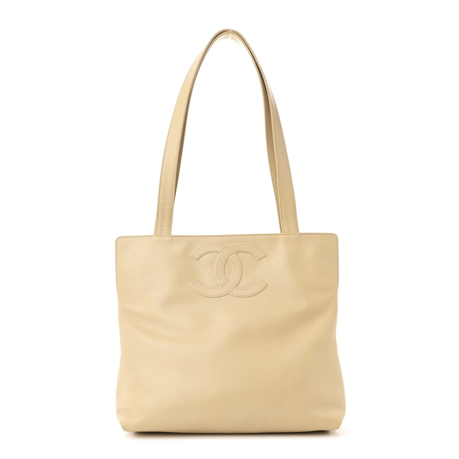 Calfskin CC Tote Beige | FASHIONPHILE (US)