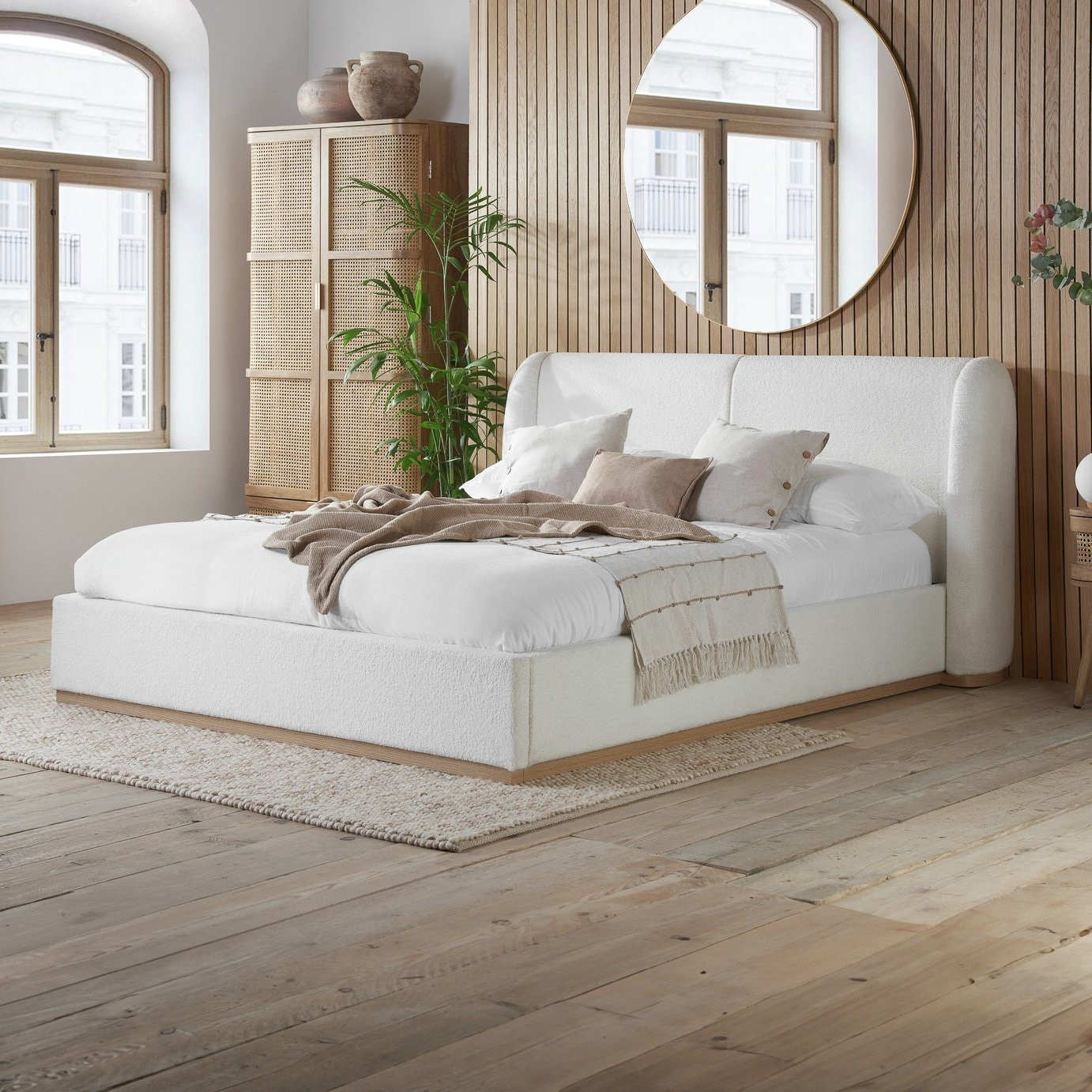 Birlea Eden Double Fabric Bed Frame - White | argos.co.uk