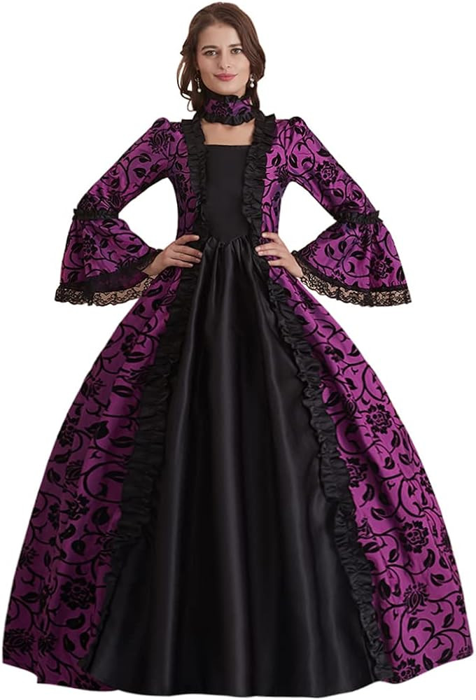 Abaowedding Women's Victorian Rococo Dress Inspiration Maiden Costume Vintage Dress | Amazon (US)