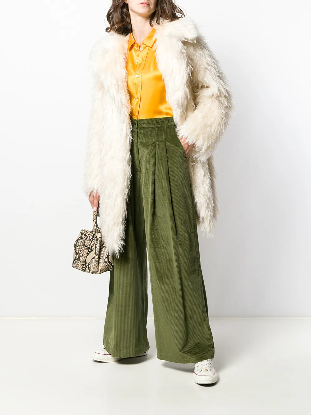 Samantha long shaggy coat | Farfetch (US)