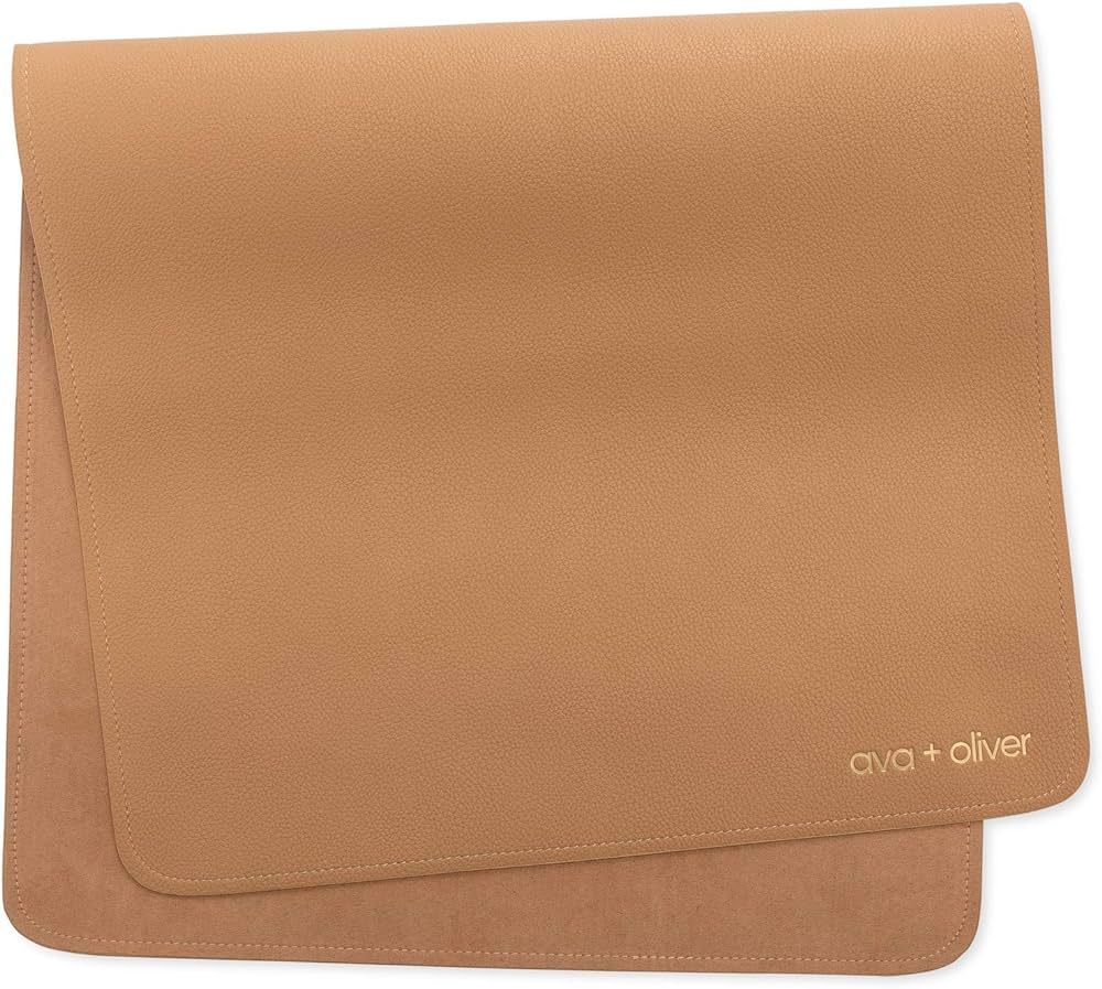 Vegan Leather Baby Changing Mat - Multipurpose Portable Wipeable Waterproof Diaper Pad - Compact ... | Amazon (US)