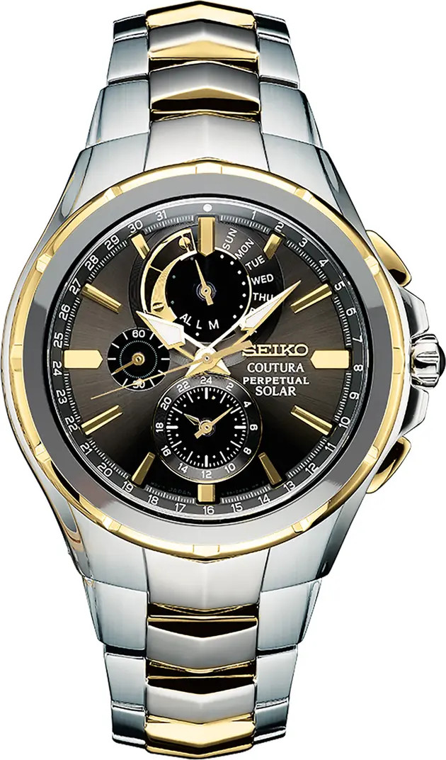 Coutura Perpetual Chronograph Solar Bracelet Watch, 44mm | Nordstrom