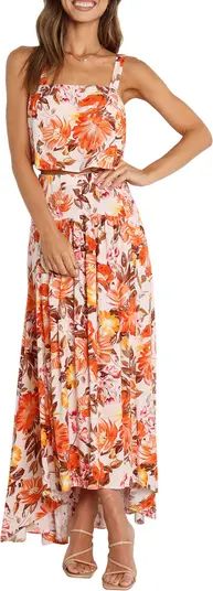 Lulu Floral Print Two-Piece High-Low Maxi Dress | Nordstrom