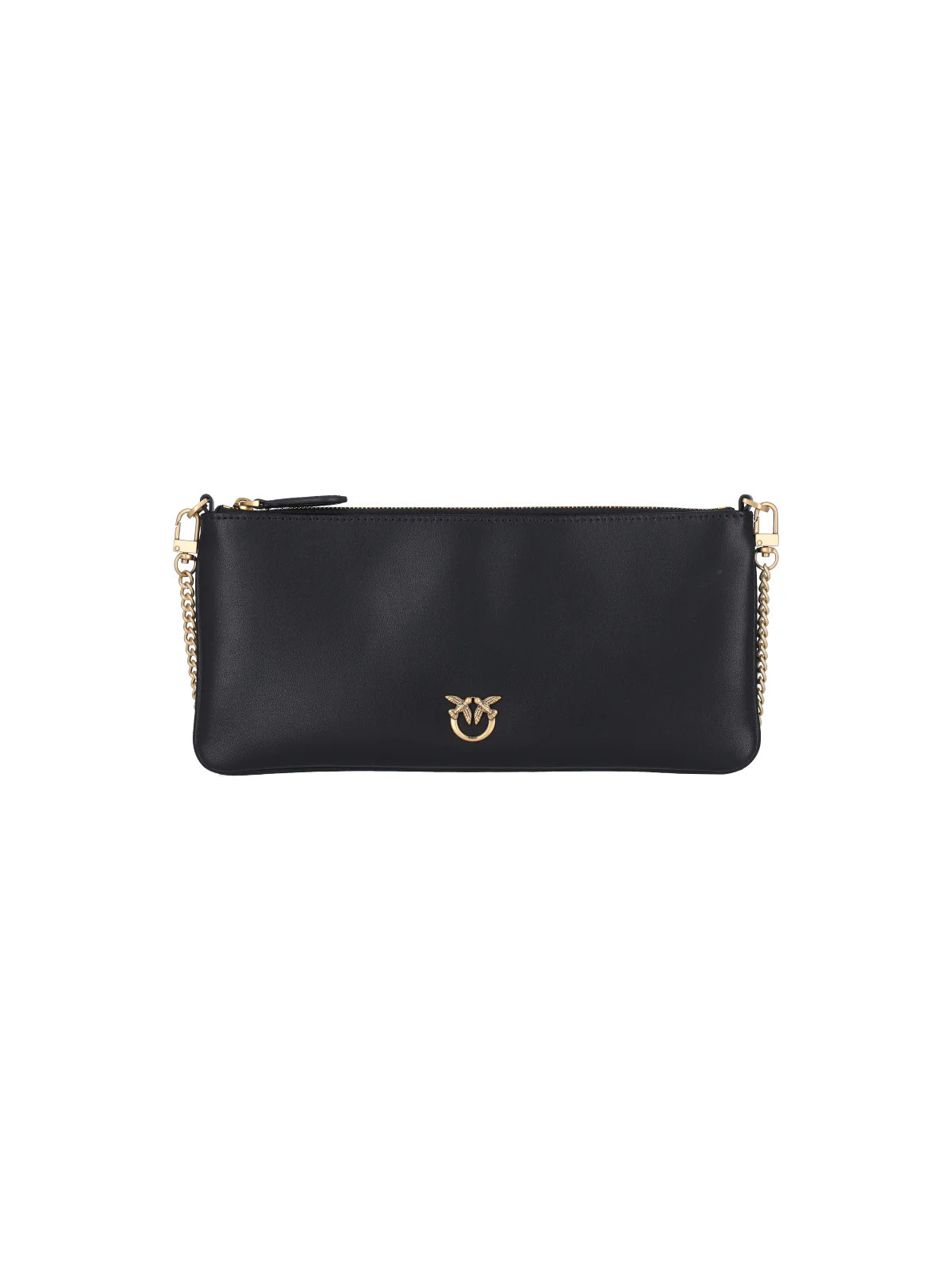Pinko Leather Crossbody Clutch — Black | Italist Inc.