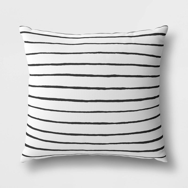 Outdoor Throw Pillow Striped True White - Room Essentials&#8482; | Target