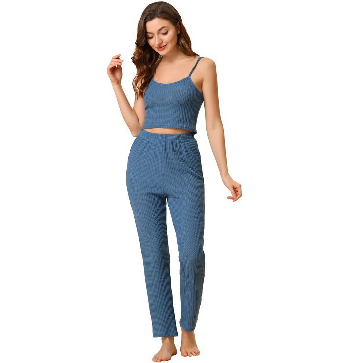 cheibear Womens Knit Lounge Sleepwear Pants Shrug Cardigan 3ps Pajama Set | Target