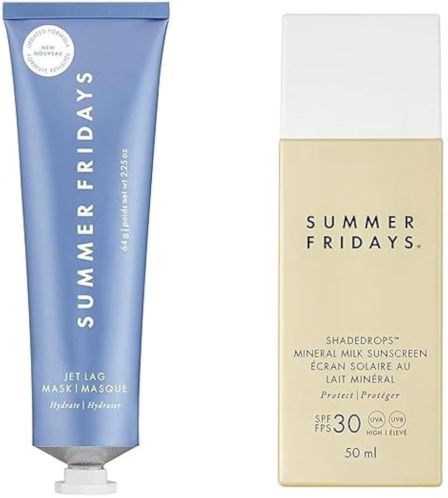 Summer Fridays ShadeDrops Broad Spectrum SPF 30 & Jet Lag Mask Gift Set - Multitasking Moisturize... | Amazon (US)