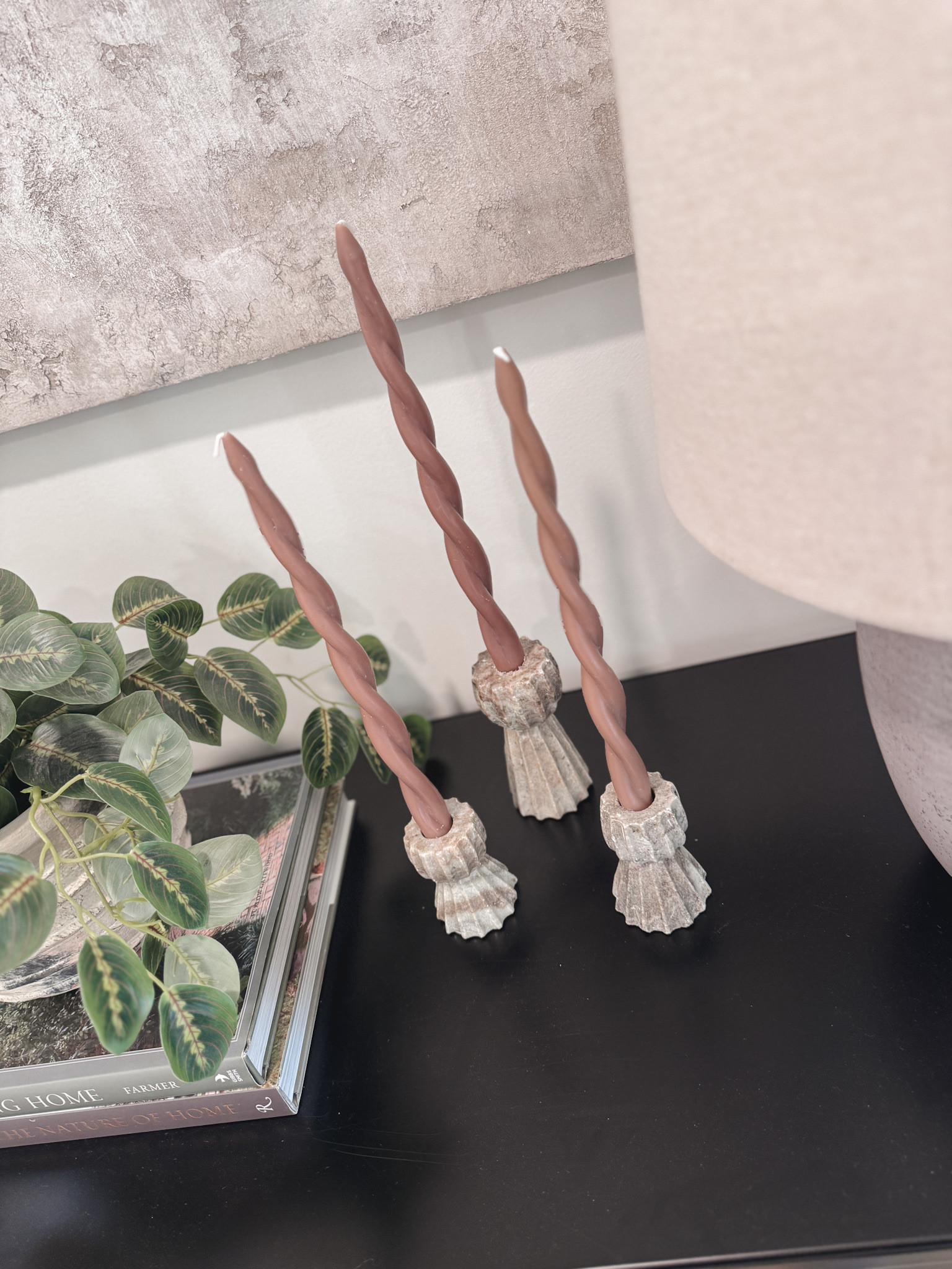 Taper Swirled Candles and Marble holders 

 #LTKHome