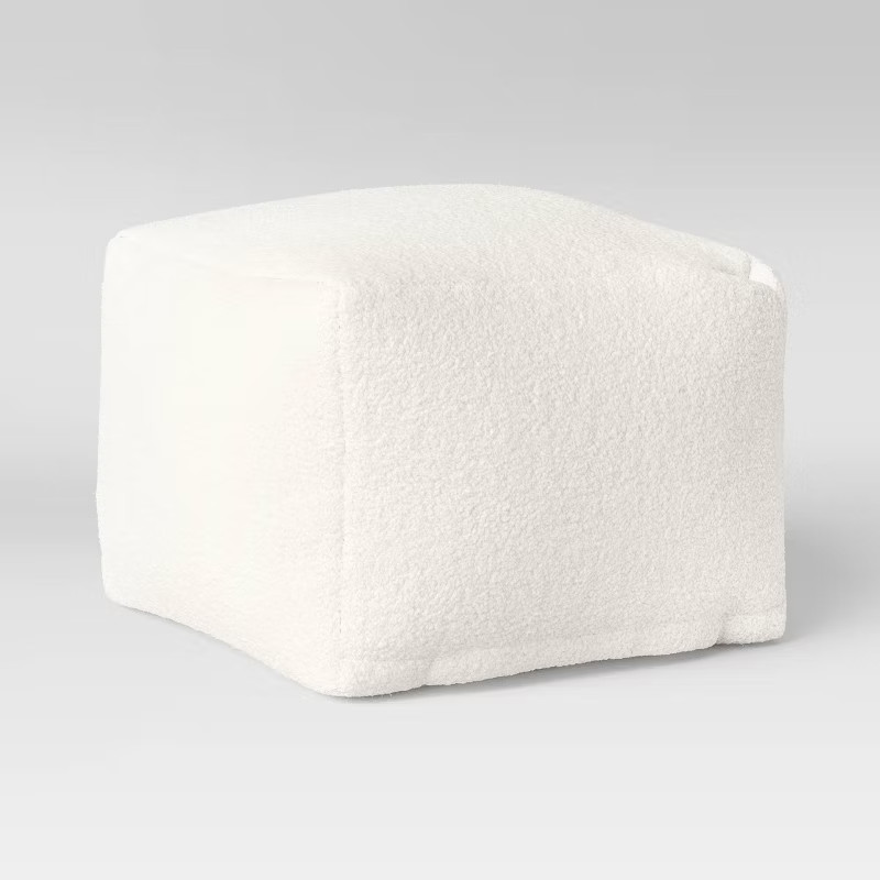 Sherpa Pouf Cream - Room Essentials™ | Target