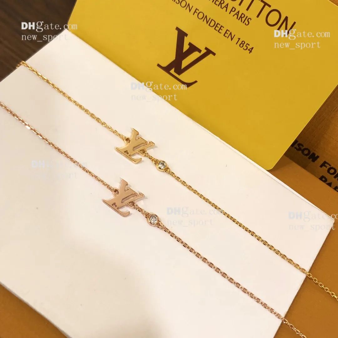 Louis Vuitton LV Bracelet lettering Simple and classic letter 18k gold craft atmosphere stunning ... | DHGate