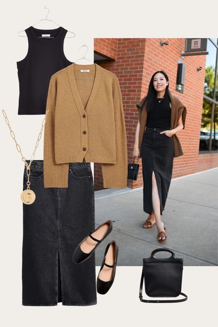 I love how Anh of 9to5Chic pulled together this season’s it piece, the denim maxi in black, with the chocolate sweater. I was inspired to recreate her look for less using all Madewell pieces, which are all currently 25% for Madewell insiders. 

#LTKsalealert #LTKSale #LTKstyletip