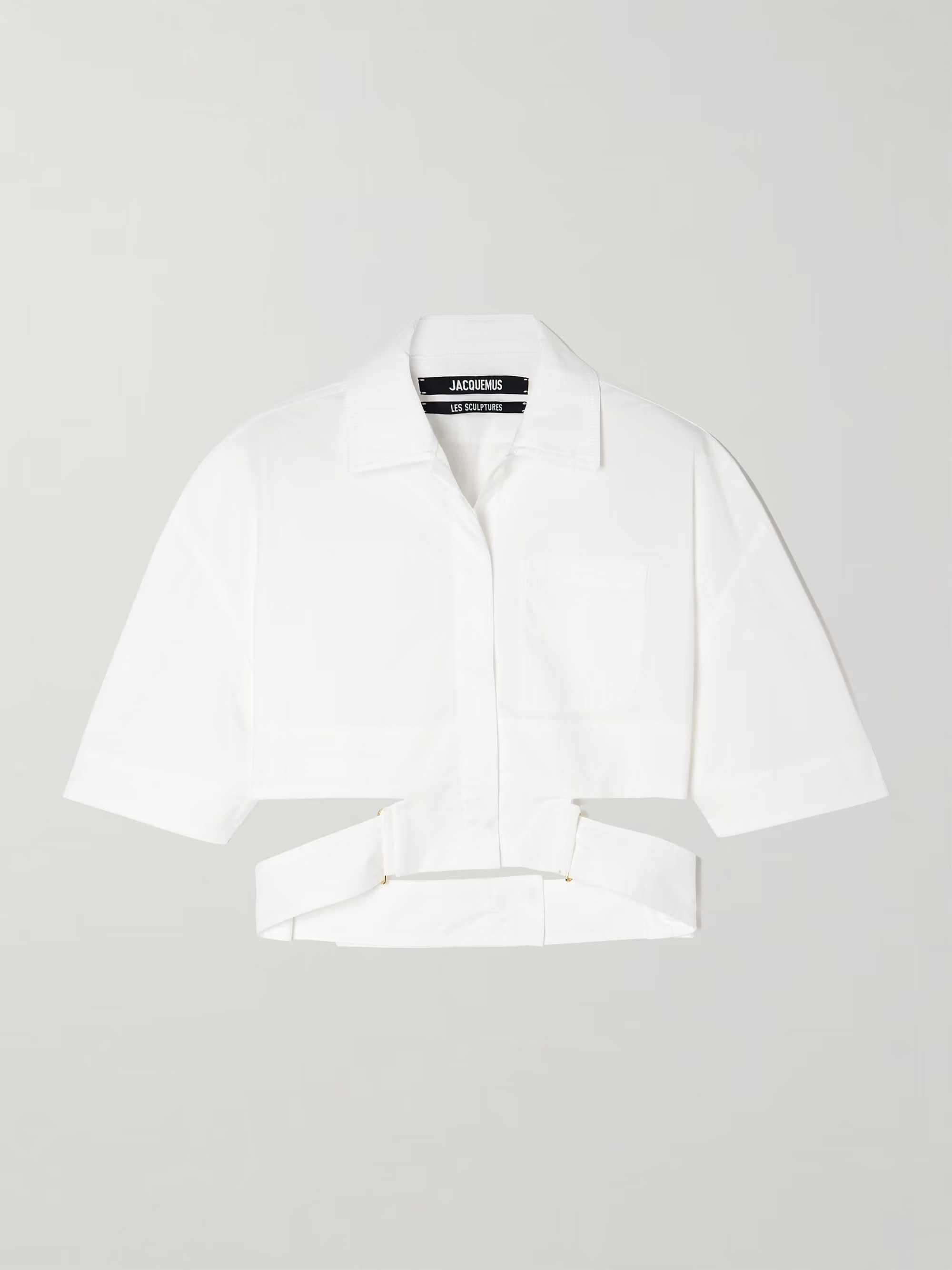 JACQUEMUSCutout cotton-blend shirt | NET-A-PORTER (UK & EU)
