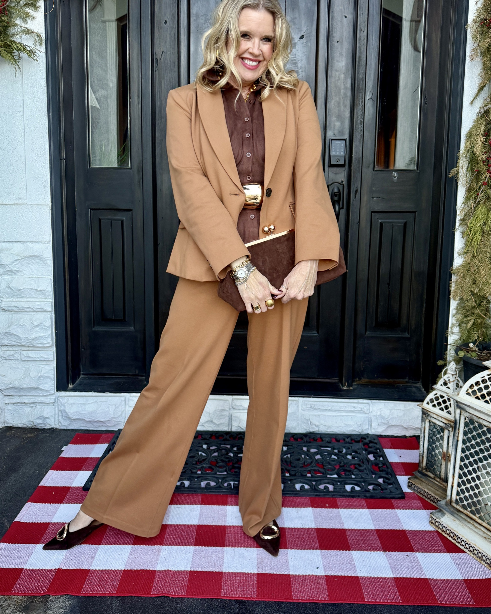 Spanx Workwear  & Spanx SALE
Buy more save more❤️

Spanx blazer and sold separately trouser pants
Both fit tts 
⚠️Save 15% off with code Deardarcyxspanx 

Amazon find suede peplum top
Fits tts 

Steve Madden suede pointed mule with gold buckle tts 

Wide suede belt with large Gold buckle fits tts by Dolce Vita 

Large gold chain necklace- earrings & ring  by Julie vos

Piece you can mix and match,
Classic pieces with a few tending styles to create a great outfit and add to your wardrobe 

#LTKSaleAlert #LTKootd #LTKWorkwear