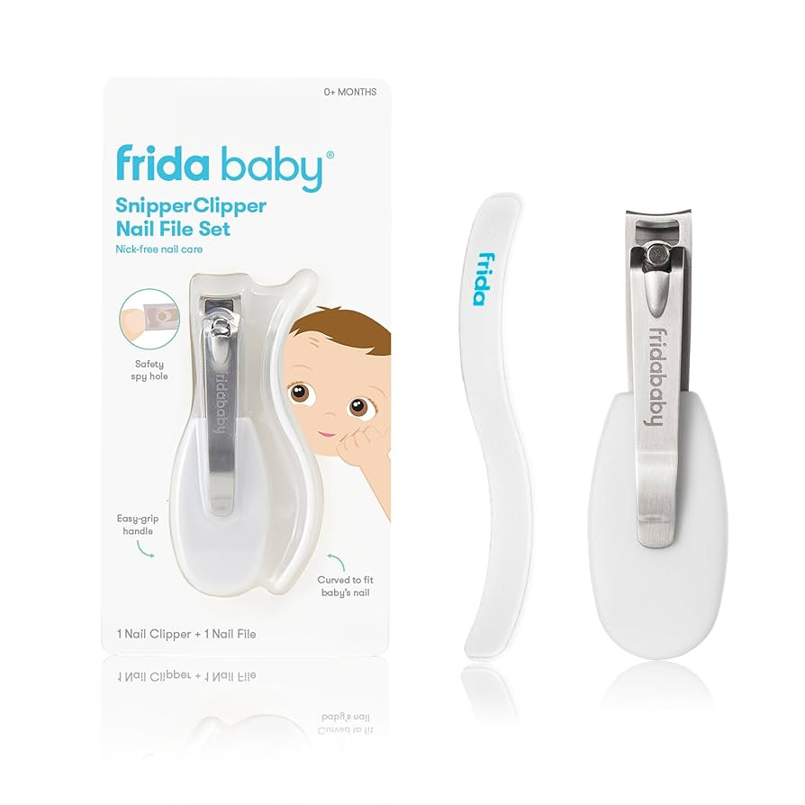 Frida Baby NailFrida Baby Nail Clippers & Nail File & Buffer for Newborns and Up, Safety Spyhole,... | Amazon (US)