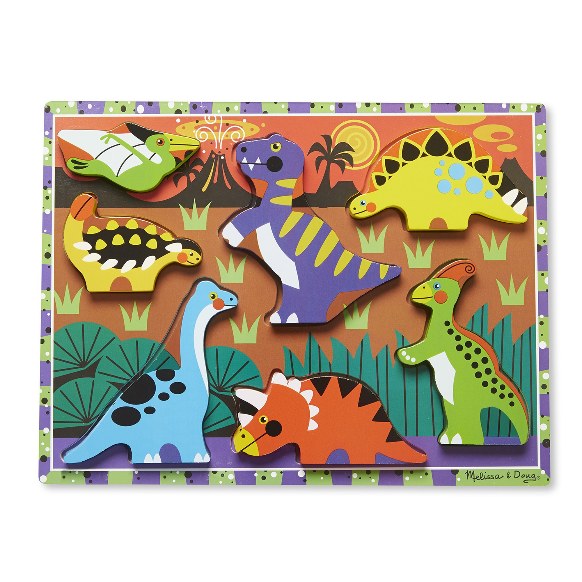Dinosaurs Chunky Puzzle - 7 Pieces | Melissa and Doug
