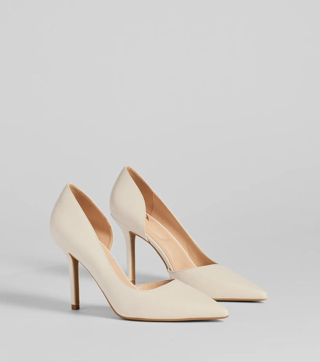 Classic Sleek Faux Leather Cutout Pumps | Windsor Stores