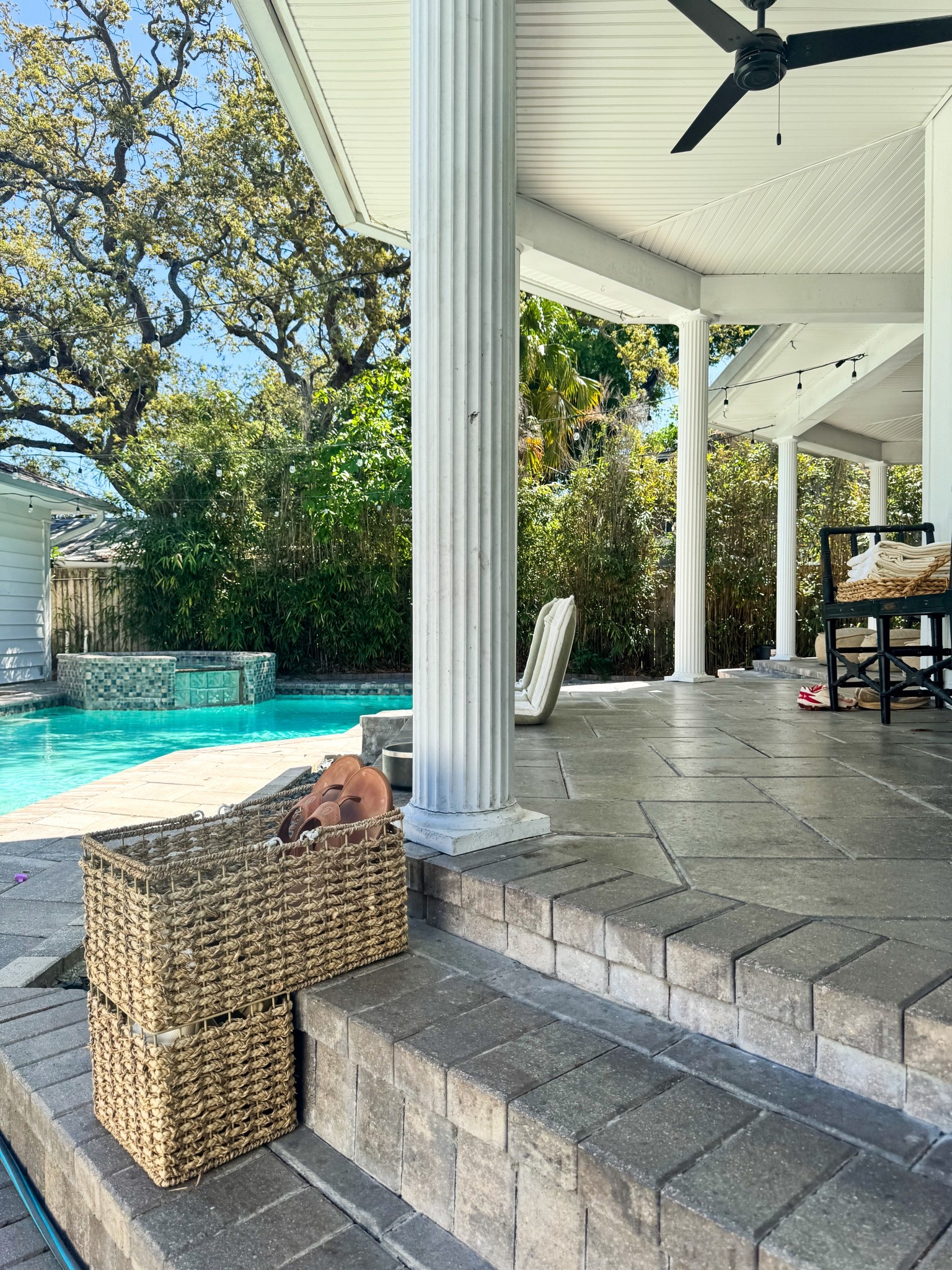 Love this stair basket! Makes it so easy to keep upstairs things from piling up downstairs 😉 added a second one outside for quick shoe collection 

#LTKHome