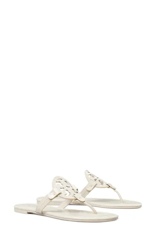Tory Burch Miller Thong Sandal in Light Cream/calcare at Nordstrom, Size 9.5 | Nordstrom