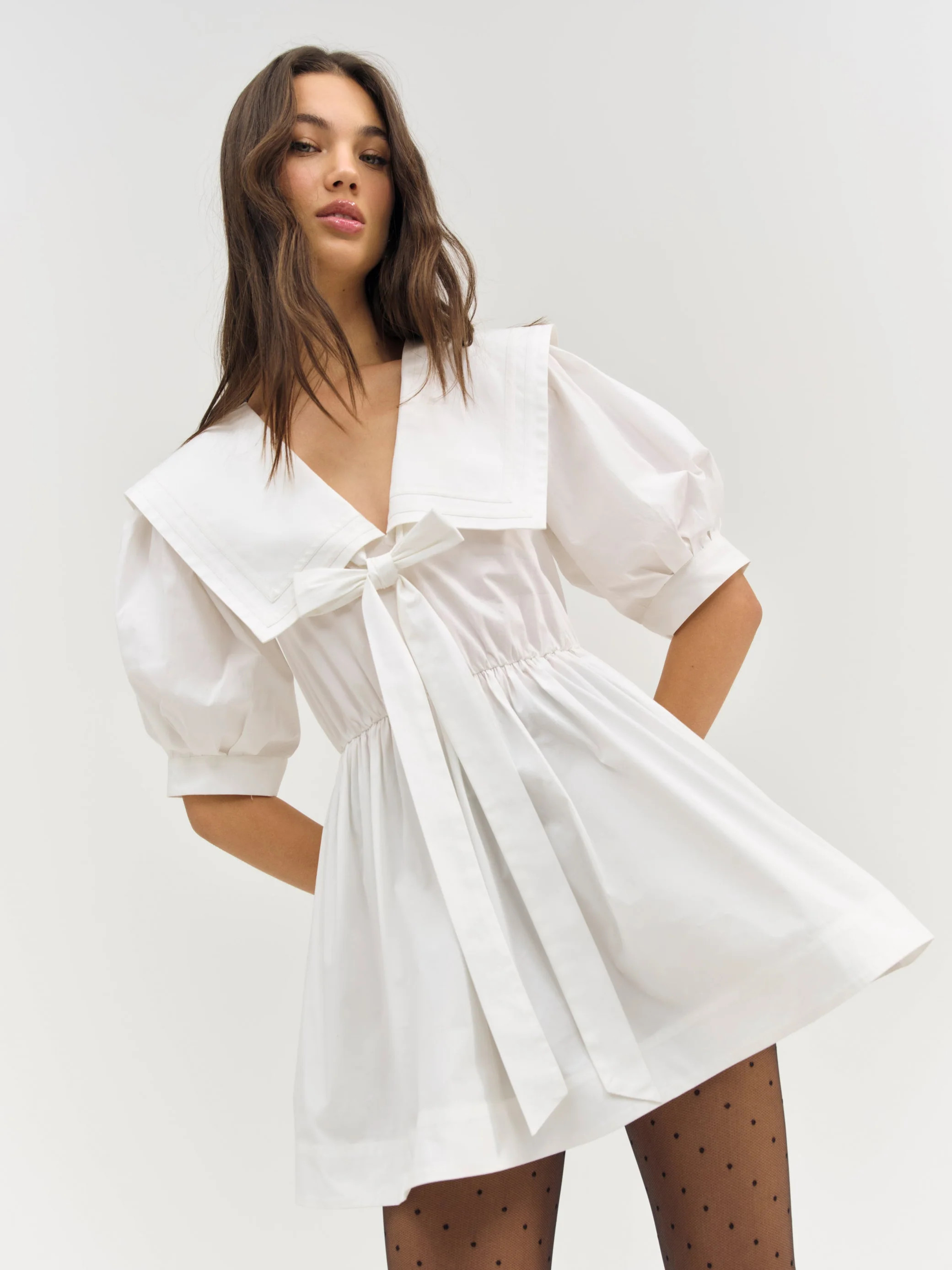 Helena Poplin Puff Sleeve Mini Dress | For Love & Lemons