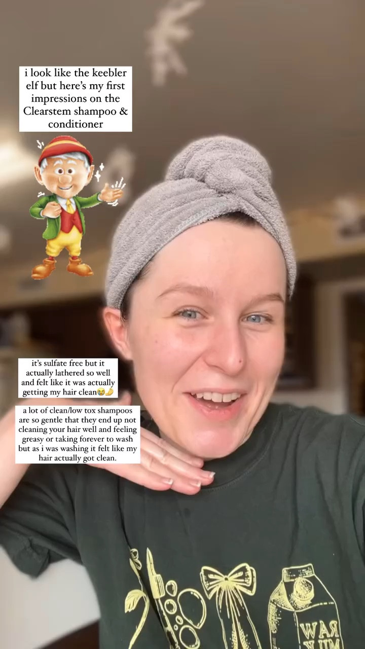 update after the first wash: i LOVE the clearstem shampoo and conditioner. 

a lot of clean/nontoxic shampoos are so gentle that they don’t clean well and can leave your hair feeling greasy and weighed down. this one actually lathered well and made my hair feel clean, despite being sulfate free🥳🥳

thus far this is a huge success! you can use code GRACEKRAEMER at checkout for 15% off!



#LTKWatchNow #LTKGiftGuide #LTKBeauty